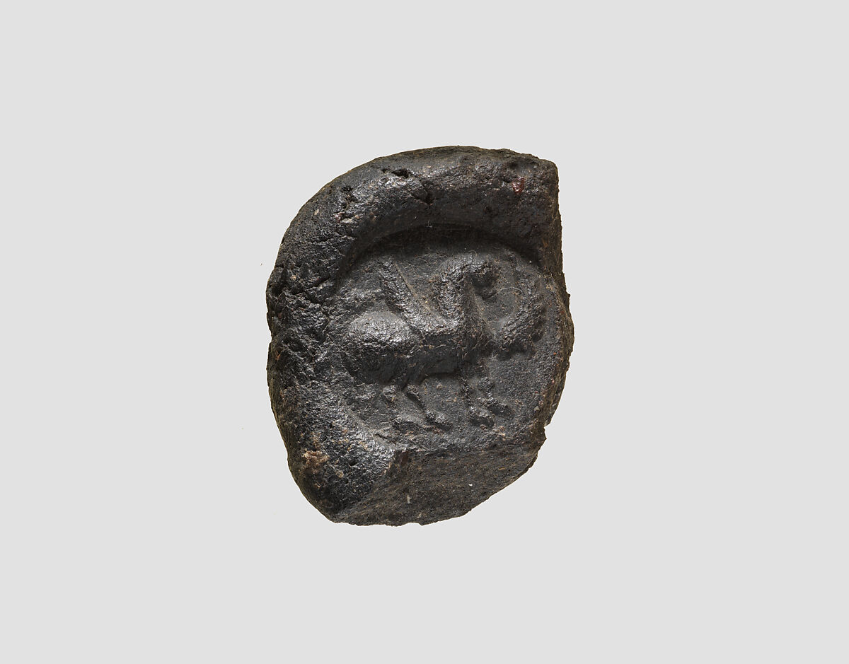 Sealing, Un-baked clay, Sasanian 