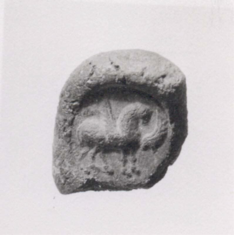 Sealing, Un-baked clay, Sasanian 