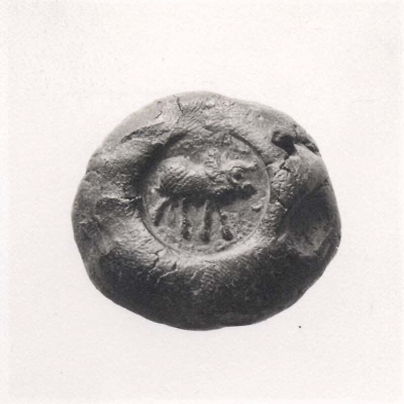 Sealing, Un-baked clay, Sasanian 