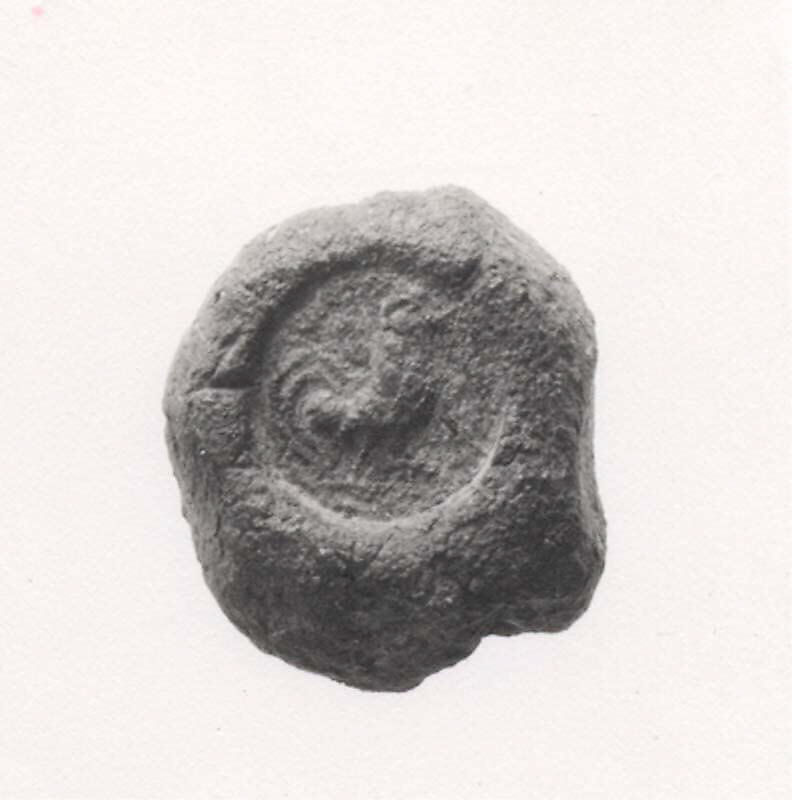 Sealing, Un-baked clay, Sasanian 