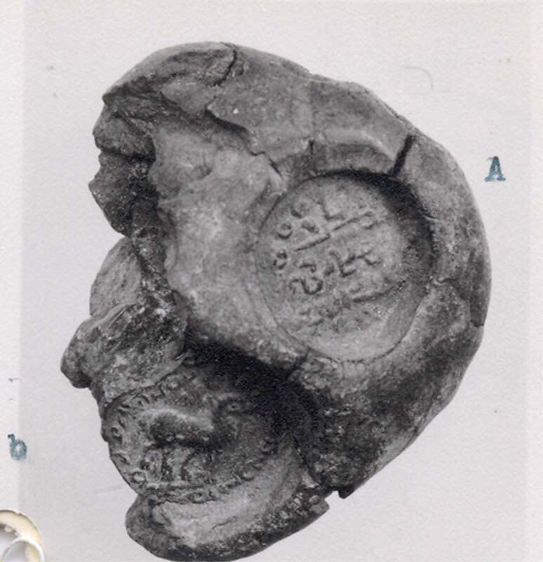 Sealing, Un-baked clay, Sasanian 