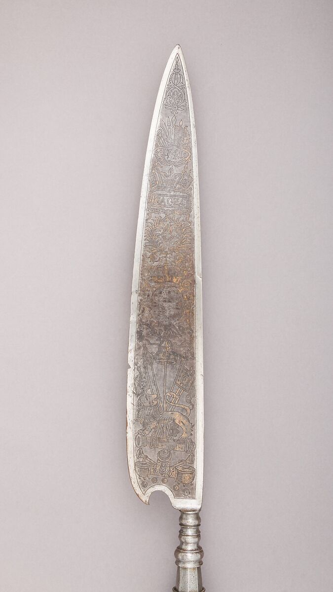 Cousa, Steel, wood, gold, textile, German