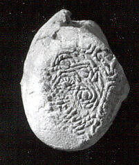 Sealing with one circular seal impression, Un-baked clay, Old Assyrian Trading Colony 