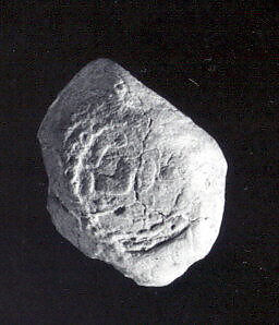 Almond-shaped sealing with one circular seal impression, Un-baked clay, Old Assyrian Trading Colony 
