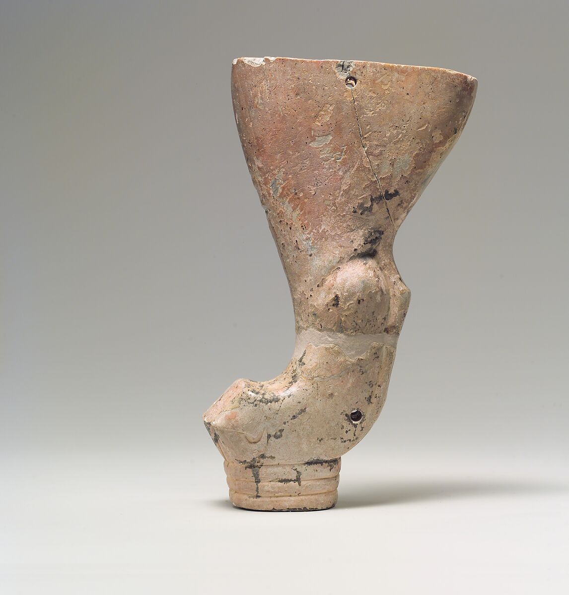 Furniture support: lion's leg, Ivory (hippopotamus), Old Assyrian Trading Colony