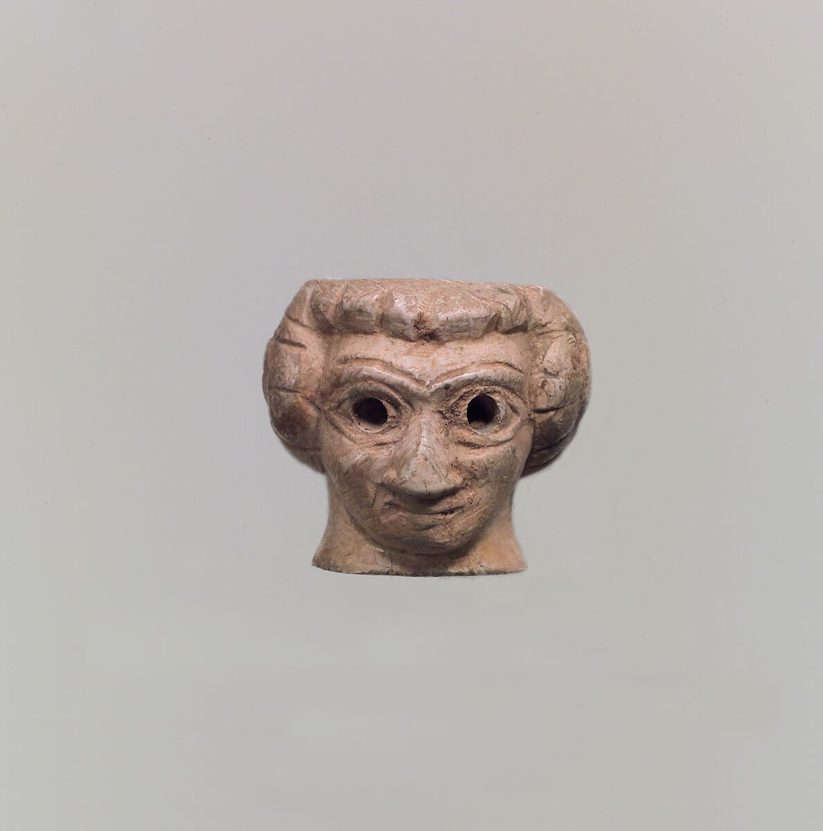 Furniture element: human head, Ivory (hippoptamus), Old Assyrian Trading Colony 