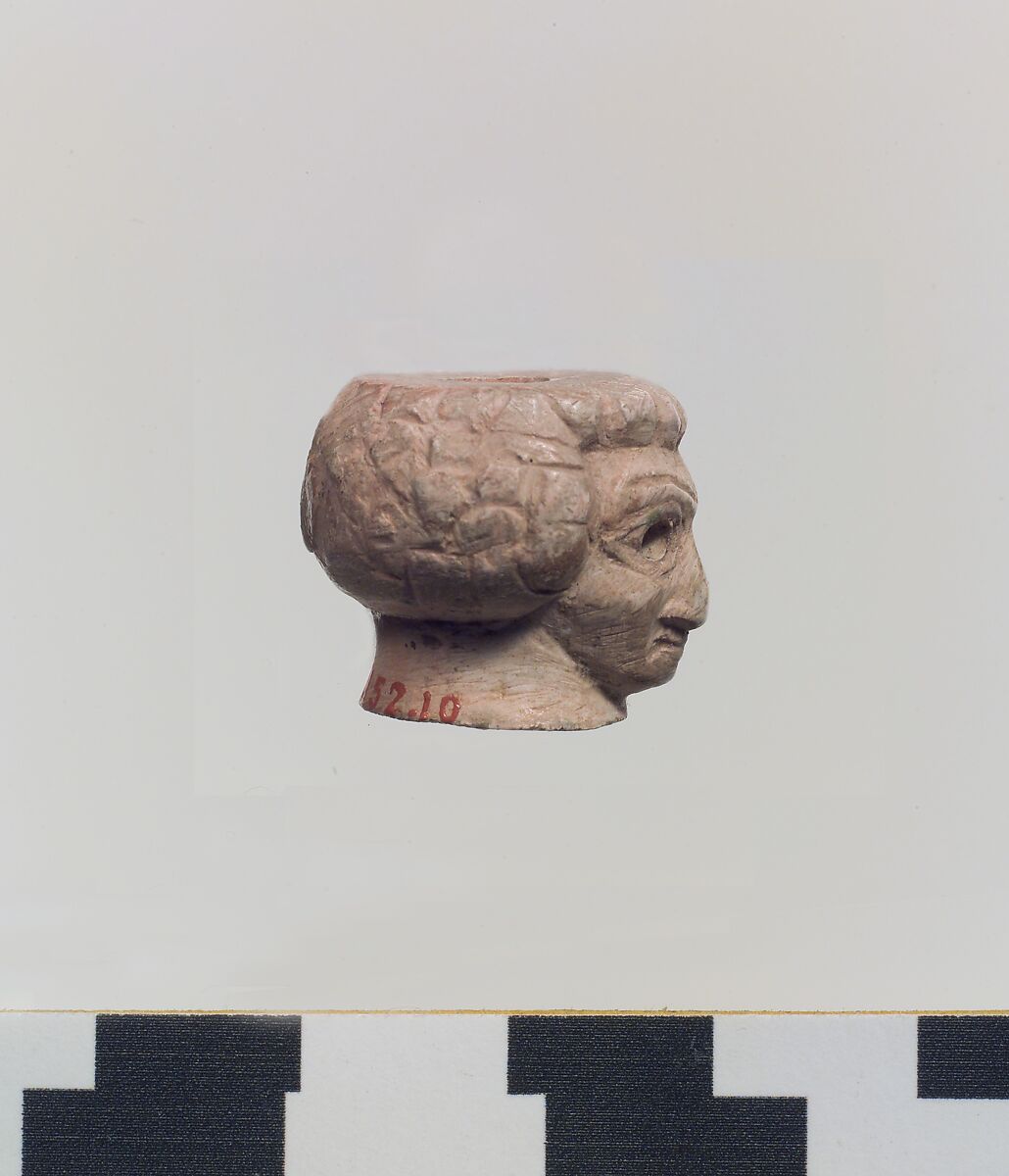 Furniture element: human head, Ivory (hippoptamus), Old Assyrian Trading Colony