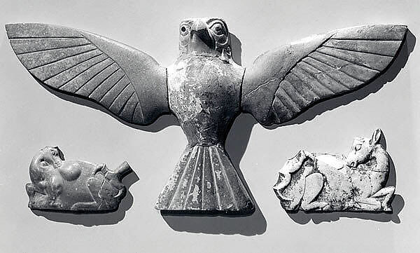 Furniture plaque: wing of a hawk, Ivory (hippopotamus), Old Assyrian Trading Colony