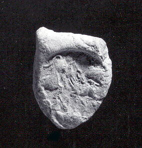 Sealing with one circular seal impression, Un-baked clay, Old Assyrian Trading Colony 