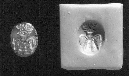 Stamp seal, Carnelian, Sasanian 