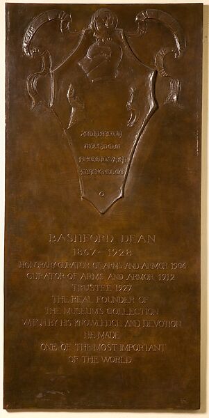 Bashford Dean Memorial Tablet, Daniel Chester French (American, Exeter, New Hampshire 1850–1931 Stockbridge, Massachusetts), Bronze, American, New York 