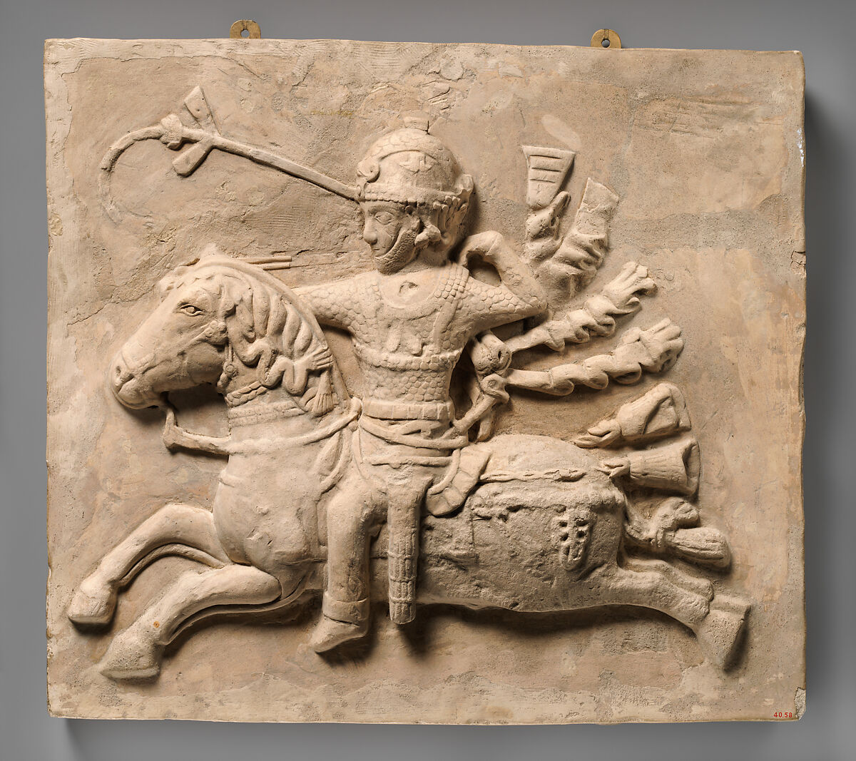 Panel, Stucco, Sasanian 
