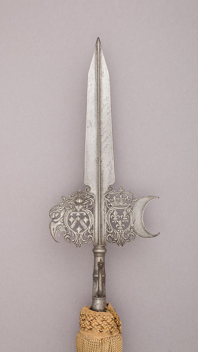 Partisan, Iron, wood, textile, brass, French