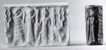 Cylinder seal, Hematite, Old Assyrian Trading Colony (?) 