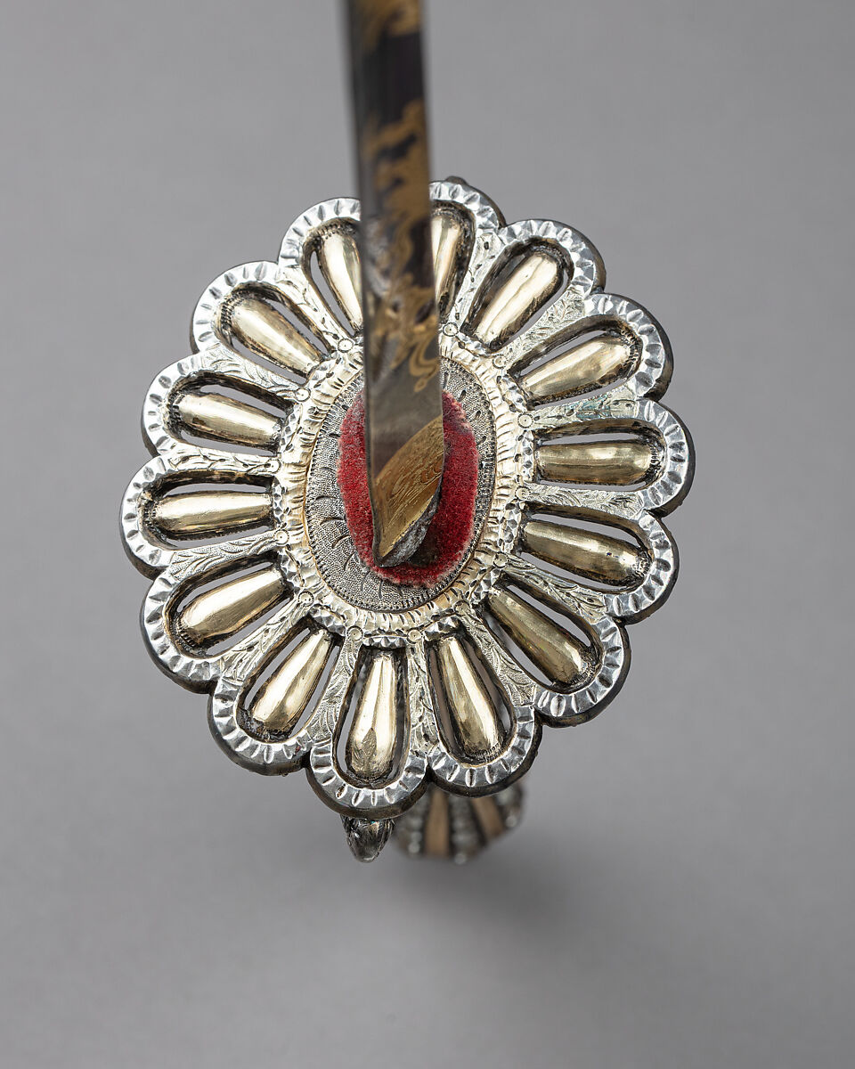 Smallsword, Steel, gold, silver, textile, paste jewels, French