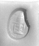 Stamp seal, Chalcedony, brown, Sasanian 