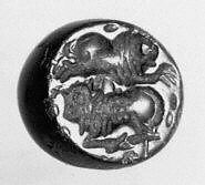 Stamp seal, Hematite, Sasanian 