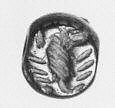 Stamp seal, Hematite, Sasanian 