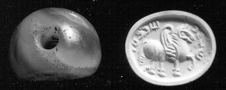 Stamp seal, Agate, Sasanian 