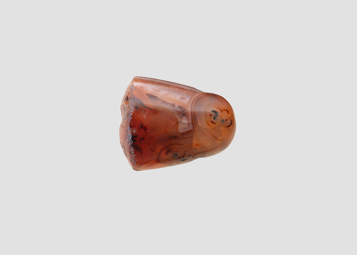 Stamp seal, Agate, red white, Achaemenid