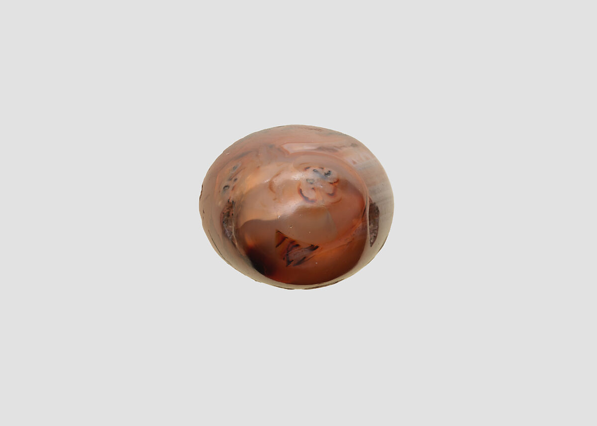 Stamp seal, Agate, red white, Achaemenid