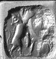 Stamp seal, Chalcedony, gray, Achaemenid 