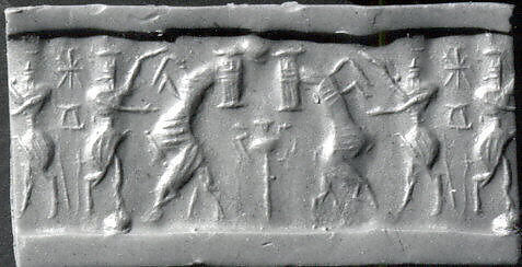 Cylinder seal, Hematite, Babylonian 