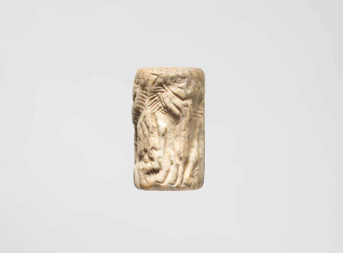 Cylinder seal, Marble, Sumerian