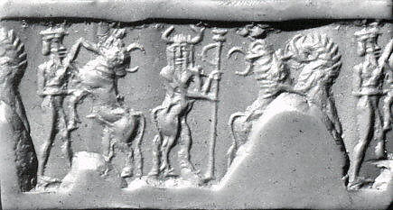 Cylinder seal, Quartz, Akkadian 