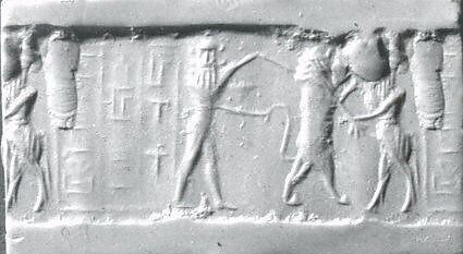 Cylinder seal, Rock crystal, Neo-Sumerian 