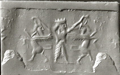 Cylinder seal, Marble, Achaemenid 