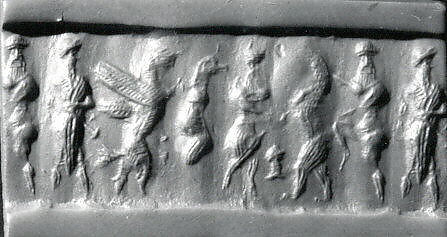 Cylinder seal, Hematite, Babylonian 