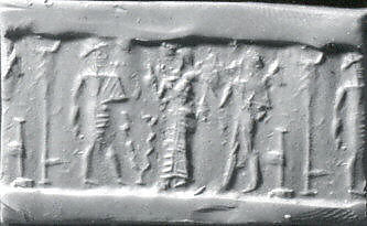 Cylinder seal, Serpentine, Babylonian 