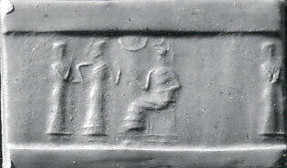 Cylinder seal, Hematite, Neo-Sumerian 