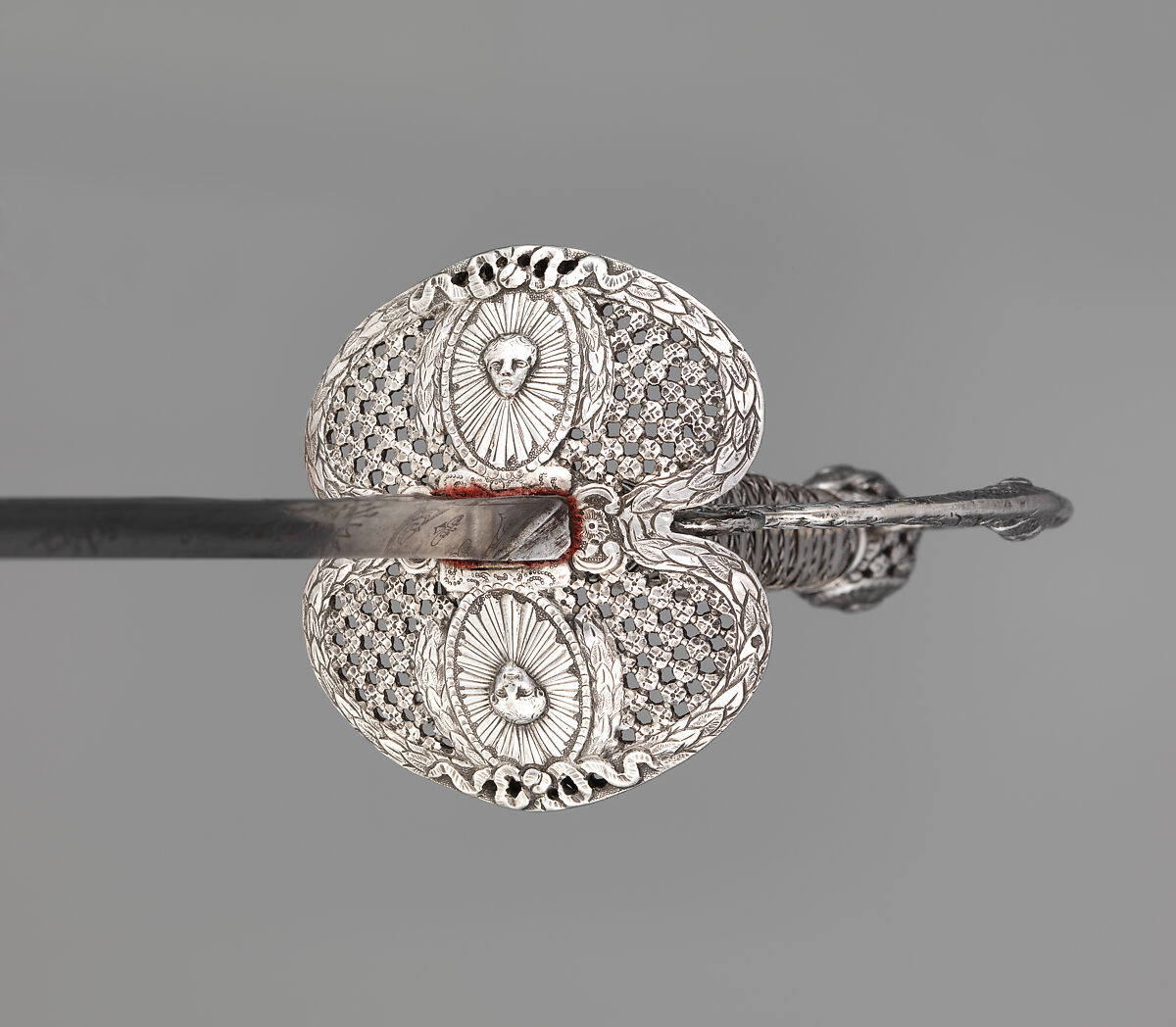 Smallsword carried by the Gardes du Corps, Guilmin (French, Versailles recorded 1767–1775), Steel, silver, wood, textile, French, Versailles