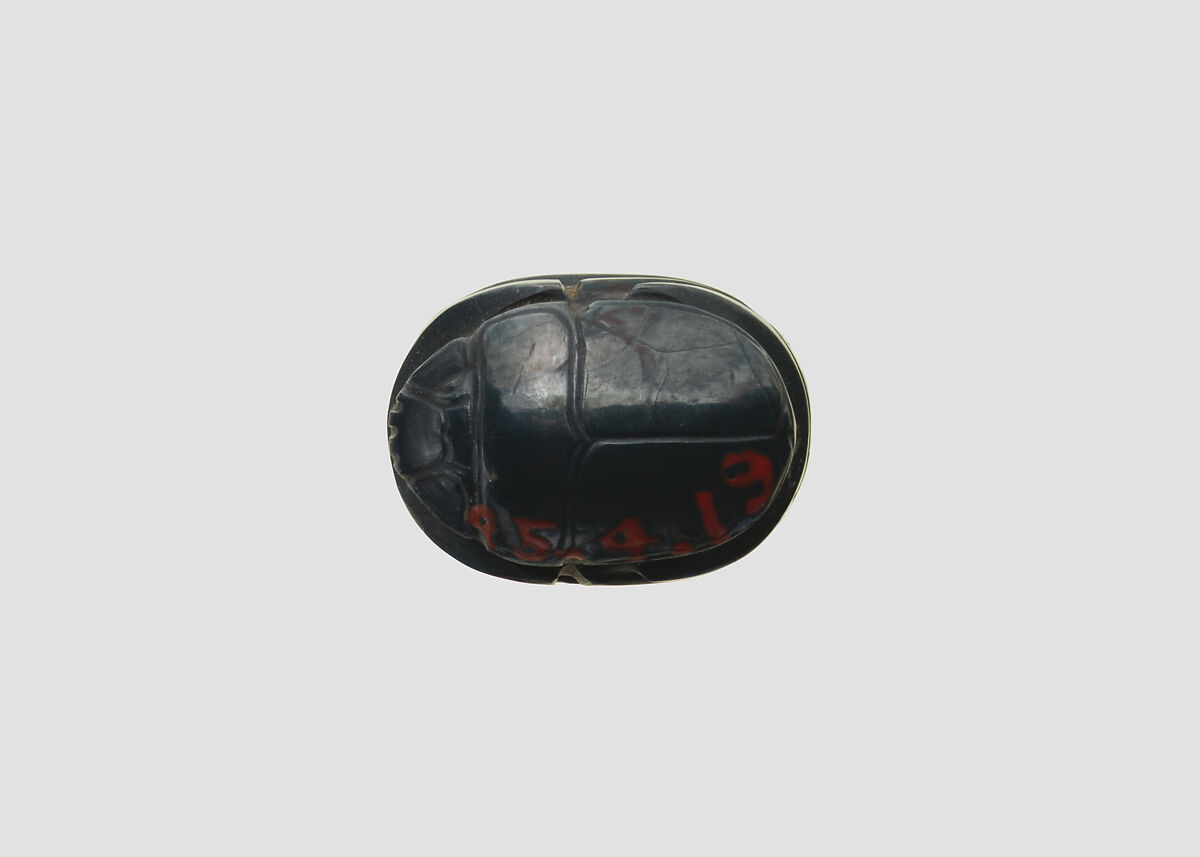 Stamp seal (scarab) with monster, Hematite, Phoenician