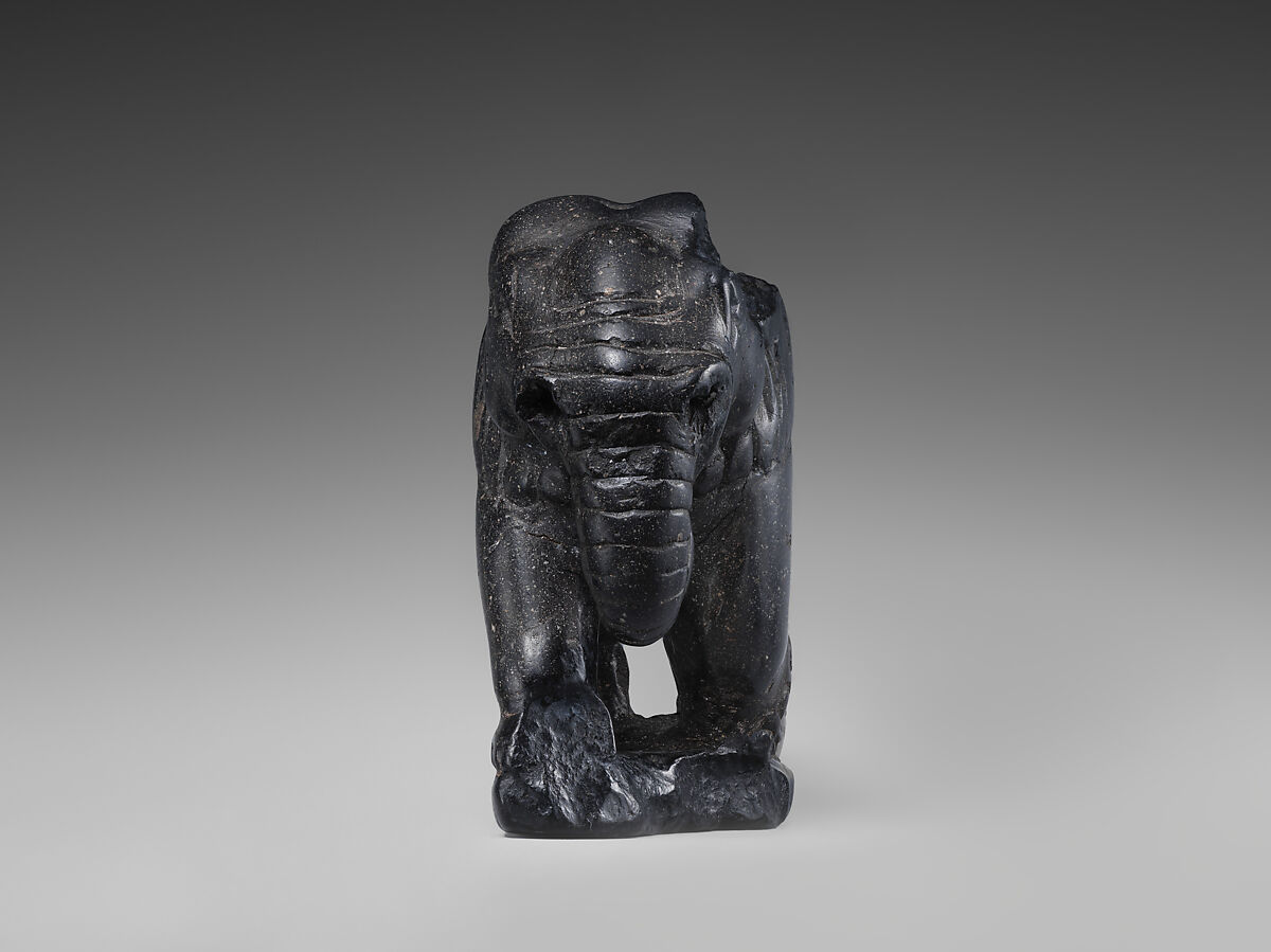 Figure of an elephant, possibly a chessman, Dolomite (Ferroan-Dolomite), Sasanian