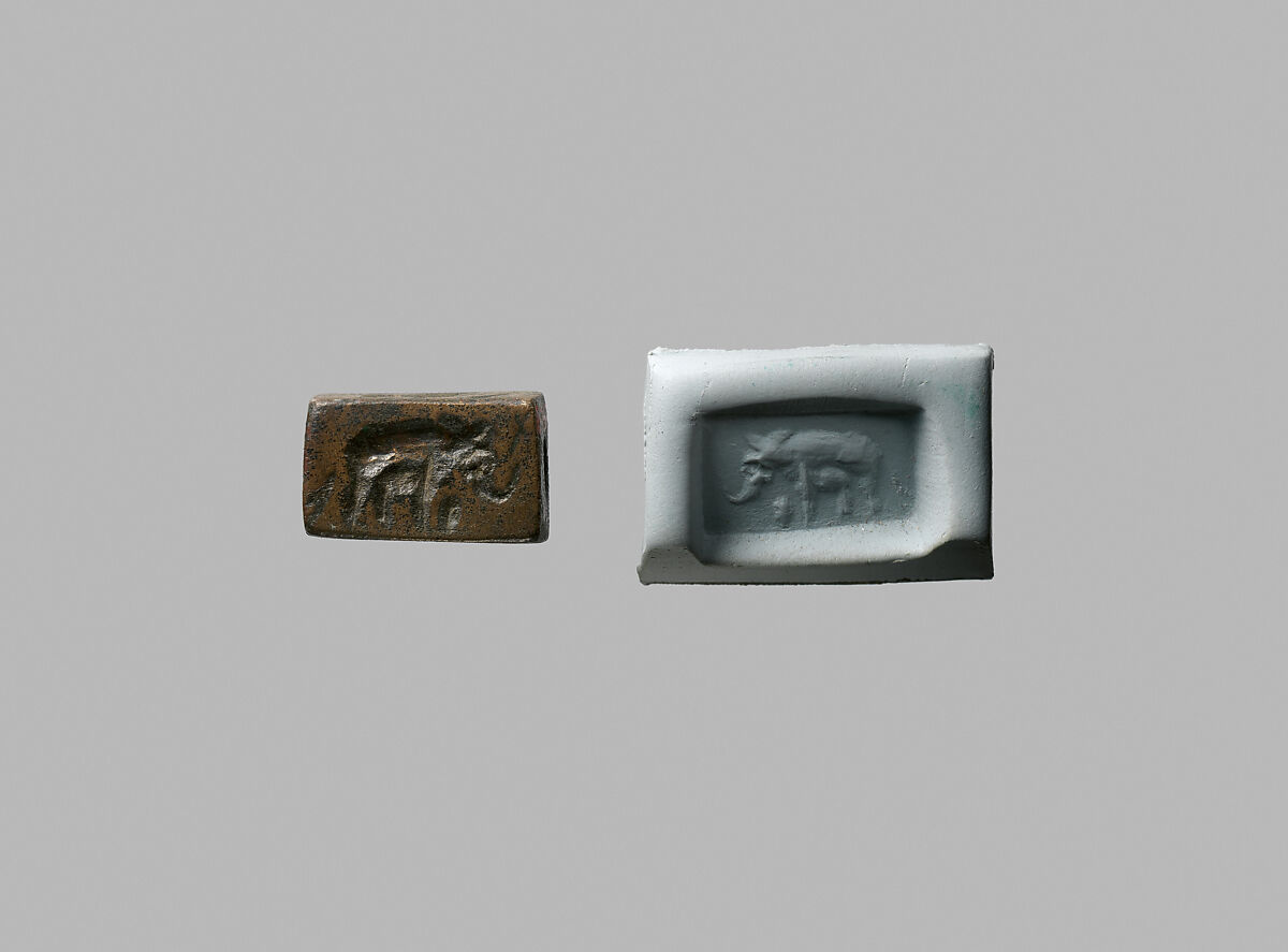 Stamp seal, Bronze, Gandhara 