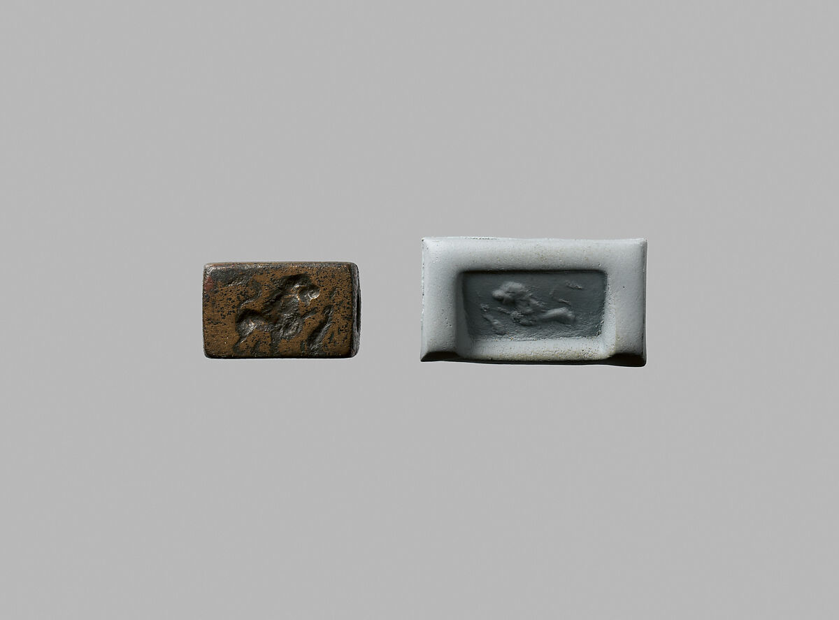 Stamp seal, Bronze, Gandhara