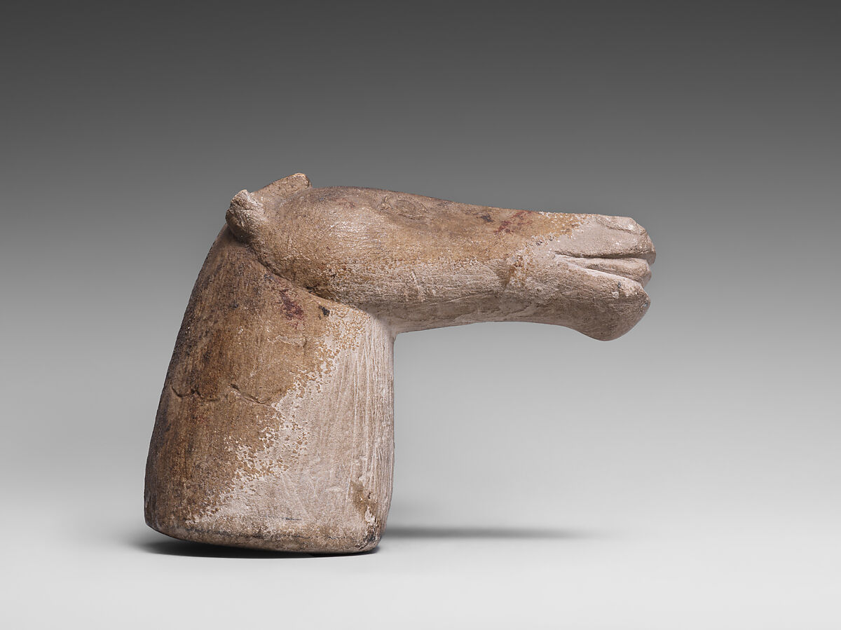 Horse head, possibly head of a scepter, Limestone, Scythian (?)