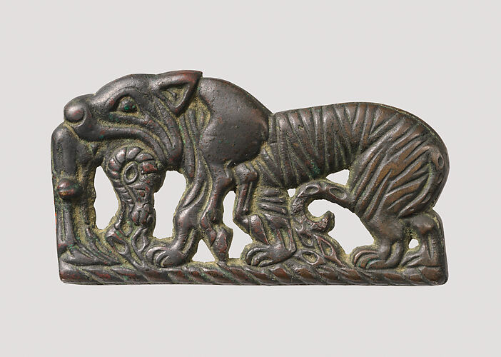Plaque with tiger devouring ram