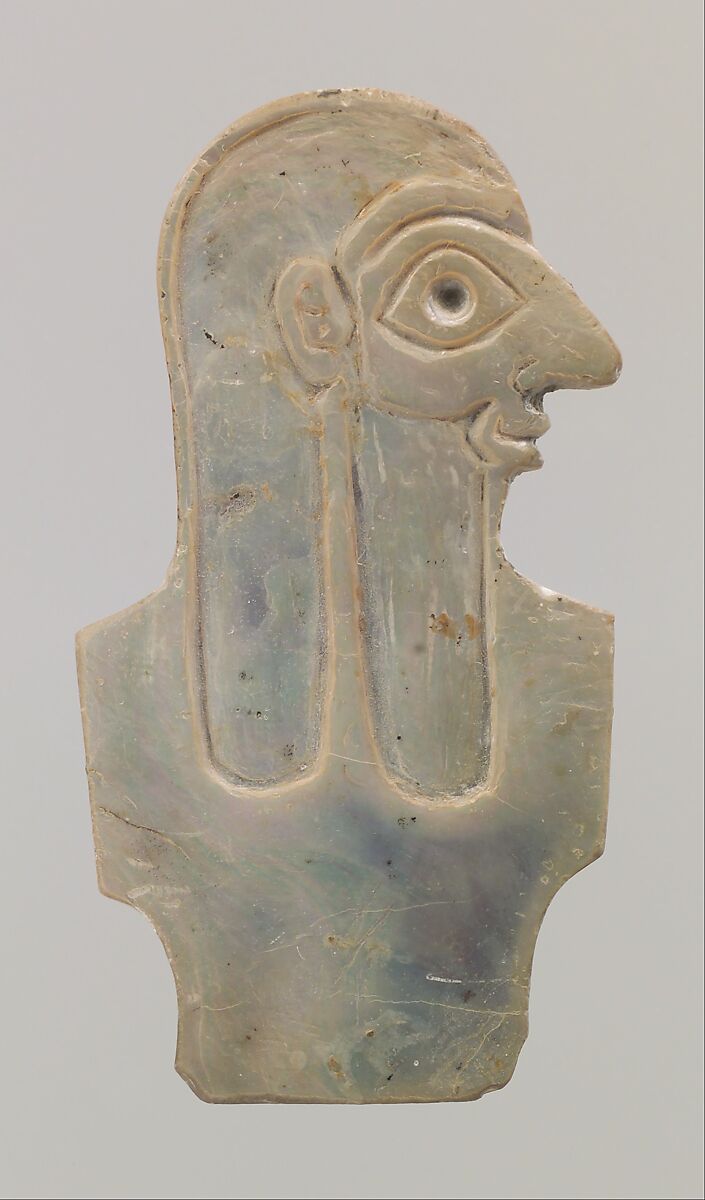 Inlay depicting male torso, Shell, Sumerian 