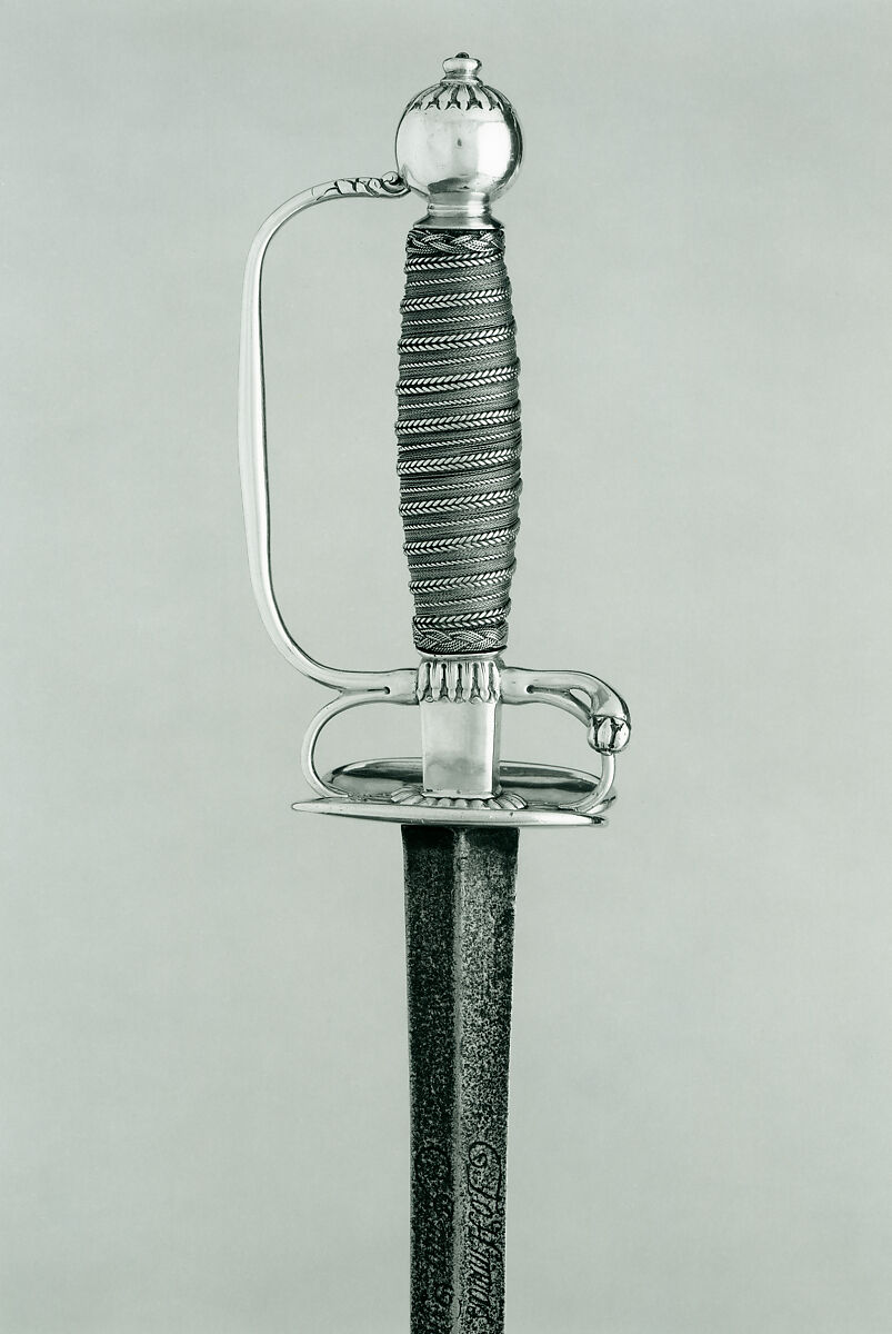 Smallsword, Steel, silver, wood, British, London 