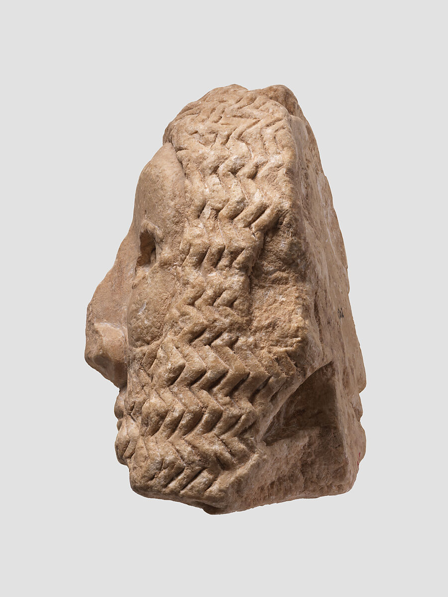 Male head, Alabaster