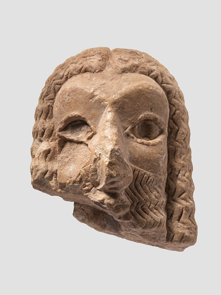 Male head, Alabaster 