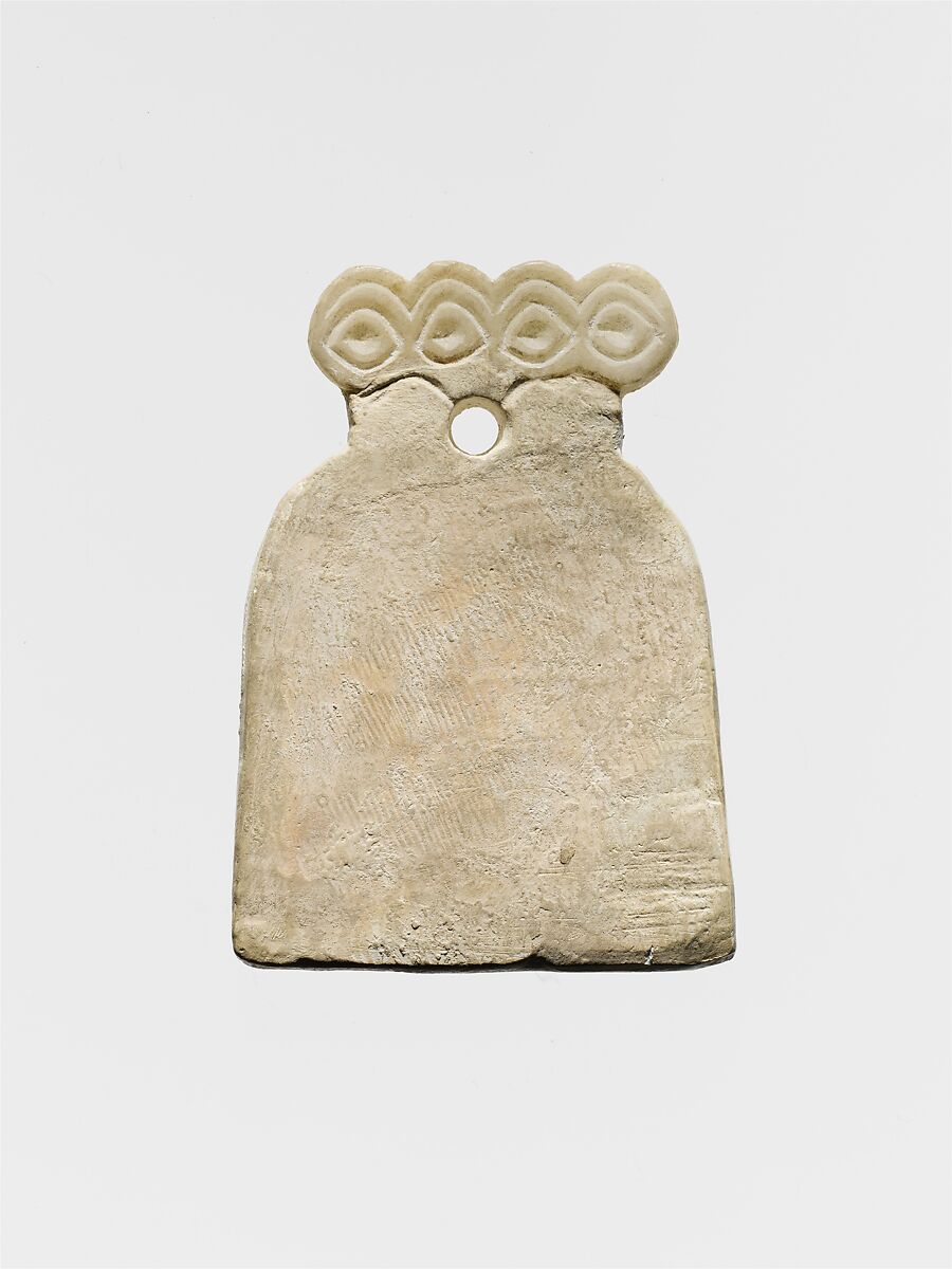 Eye idol, Gypsum alabaster 