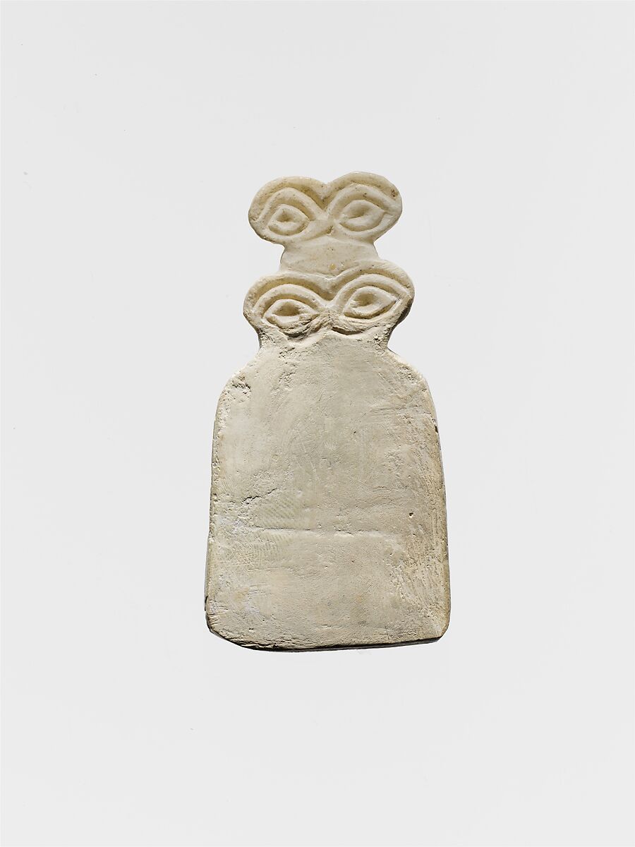 Eye idol, Gypsum alabaster 