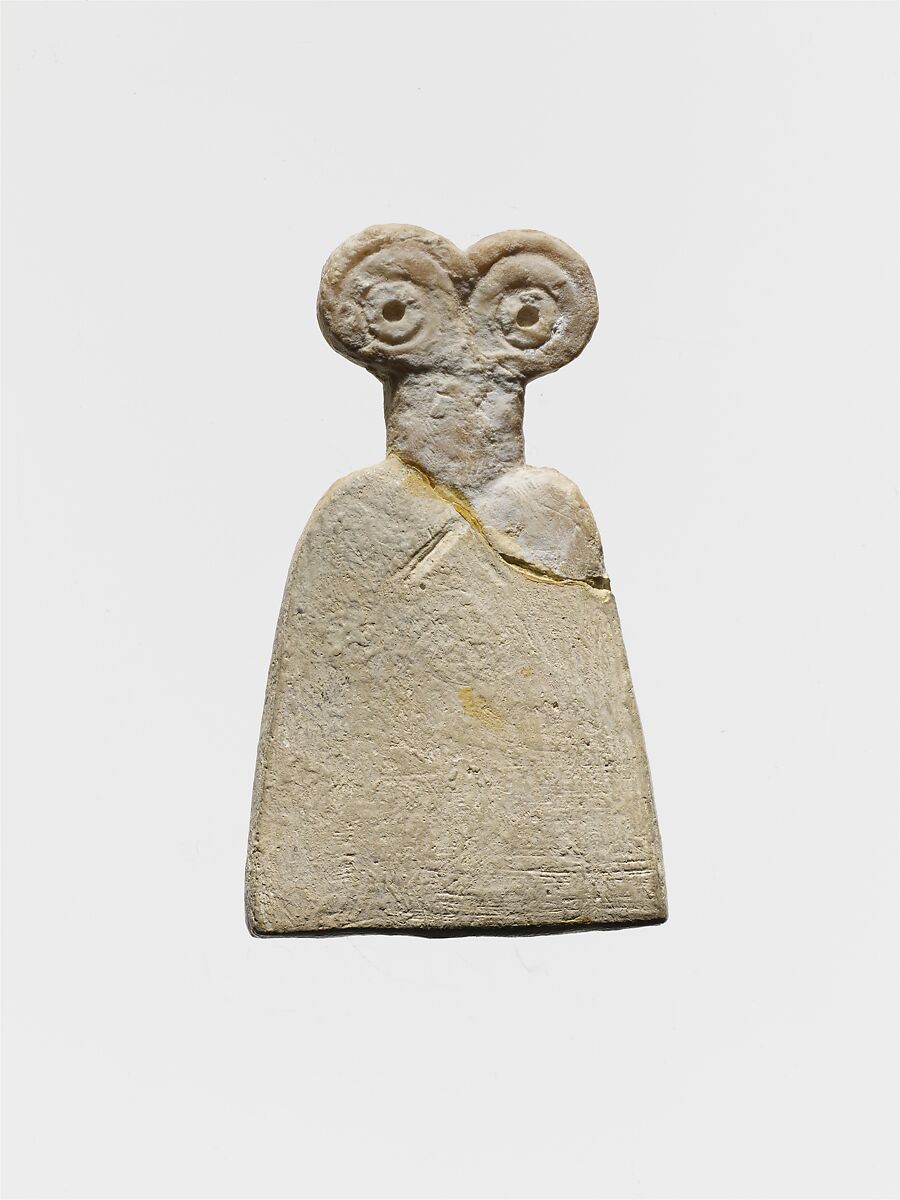 Eye idol, Gypsum alabaster 