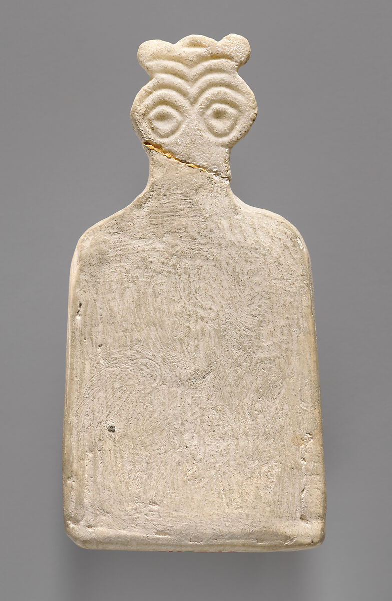 Eye idol, Gypsum alabaster 