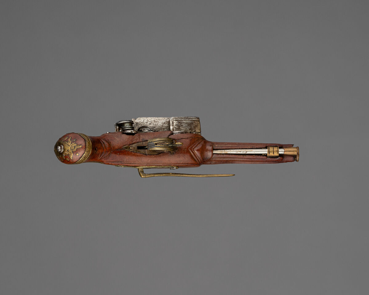 Model of a Miquelet Pistol, Wood, steel, brass, French